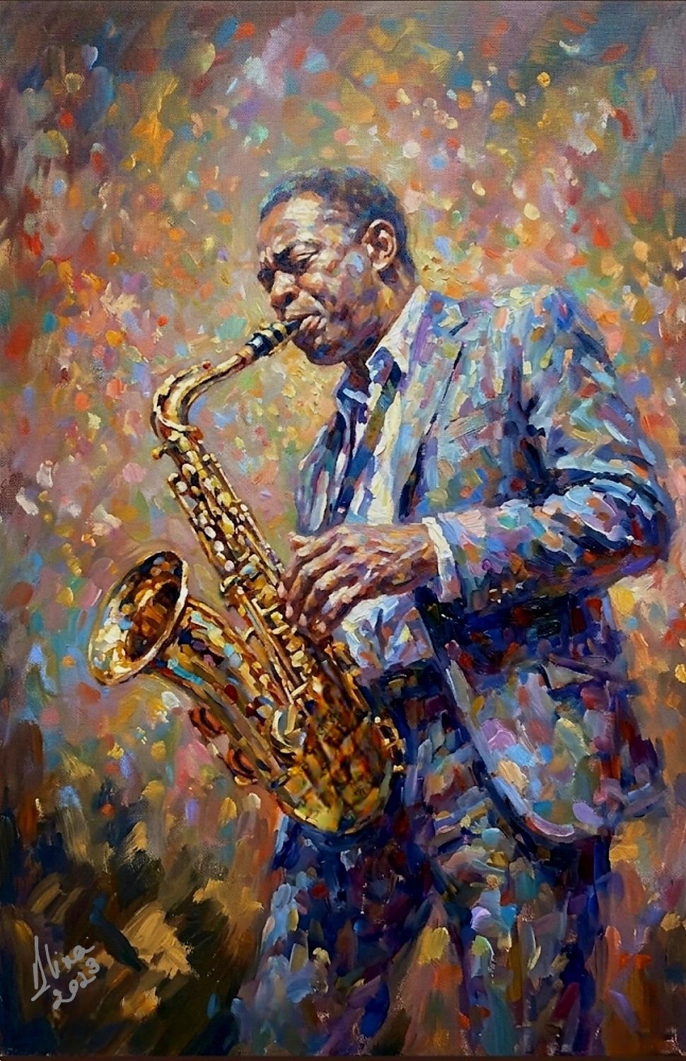 ArteDiAlina.com painting: Black Music